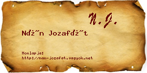 Nán Jozafát névjegykártya